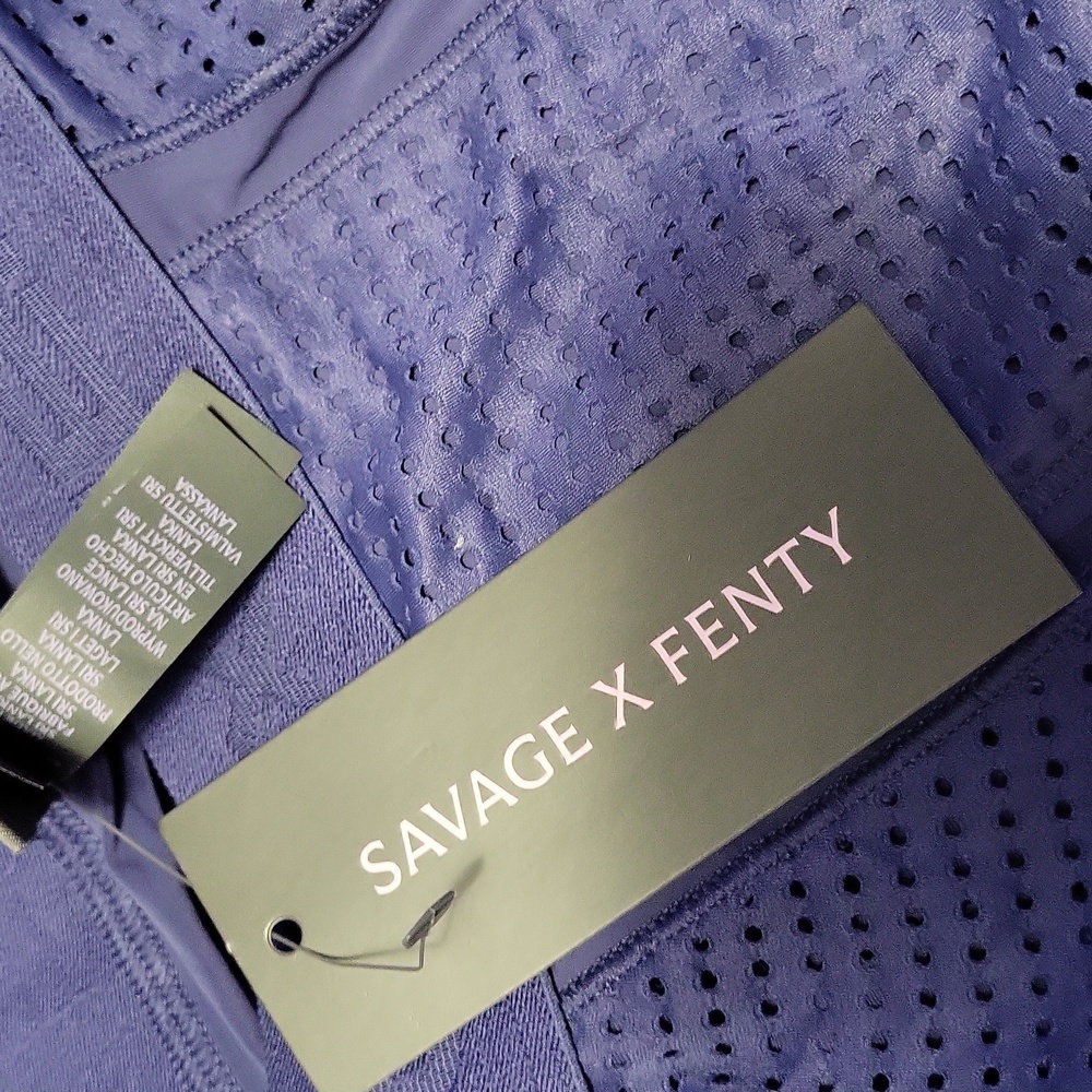 Savage X Fenty Men's Mesh Boxer Briefs in Cosmic Blue - Picture 5 of 5